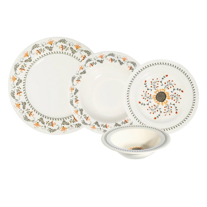 Hermia Juego de Cena Sunflower Bonsai 24 Piezas